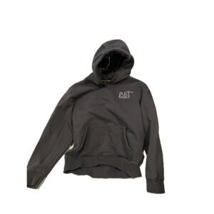 CAT Thick Warm Black Hoodie Mens M